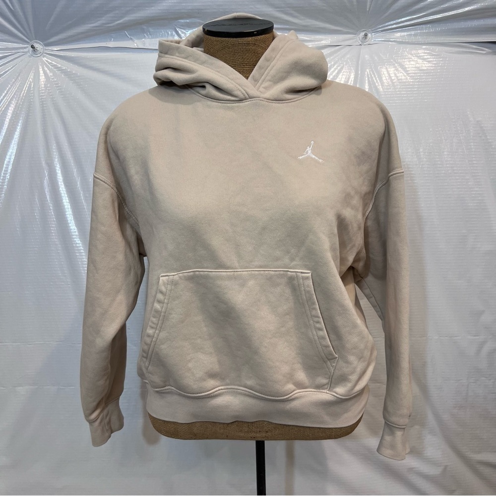 Jordan Brooklyn Fleece Hoodie Sweatshirt Youth XL Light Beige Jumpman D292-XAE,